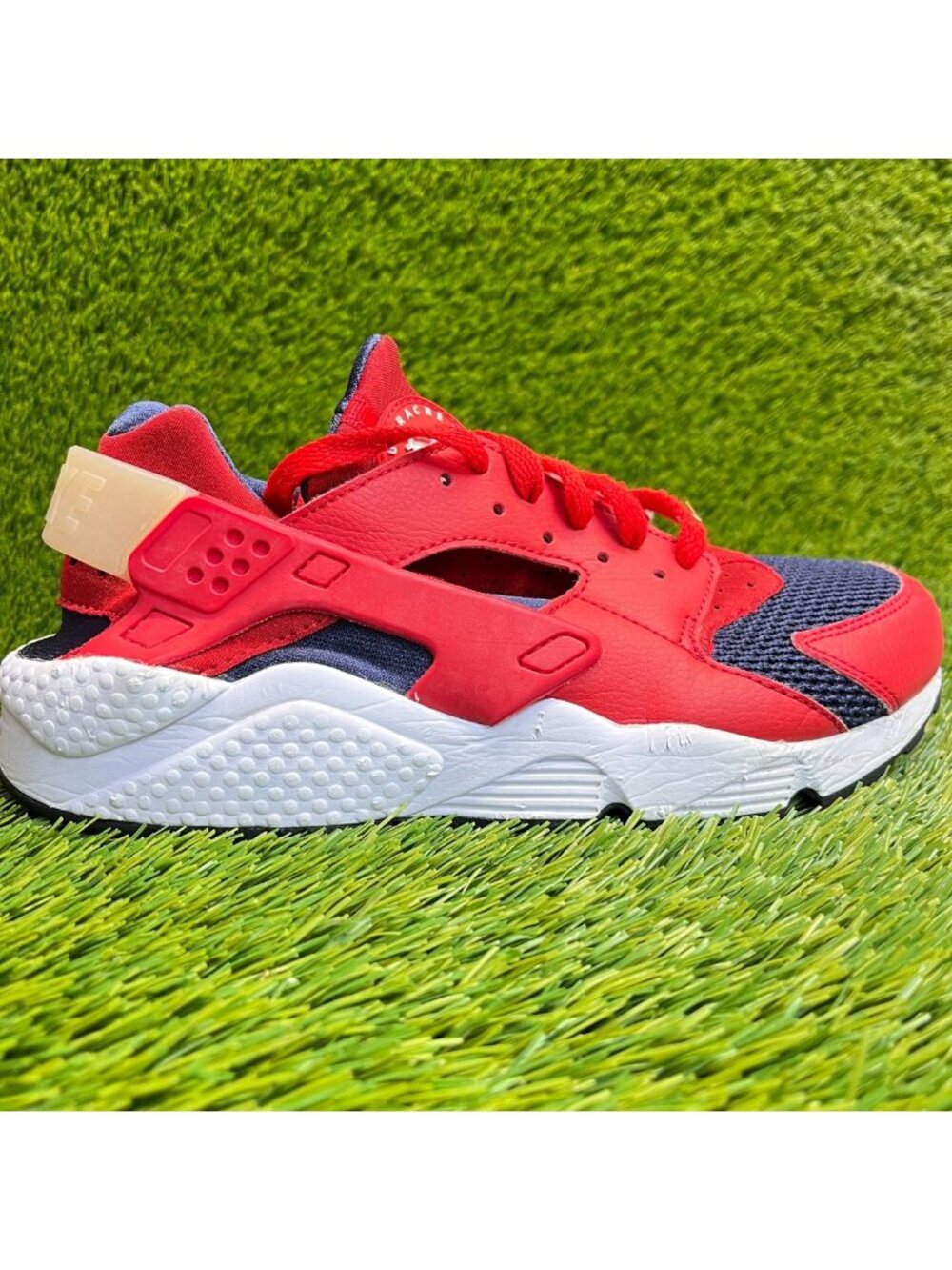 Nike Air‎ Huarache Mens Size 8.5 Red White Blue Athletic Running Shoes Sneakers